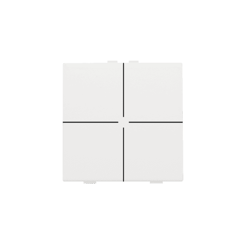 Bouton-poussoir quadruple pour Niko Home Control, couleur white coated vue 1