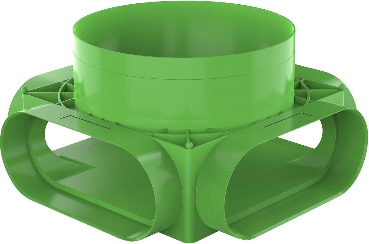 PLENUM POUR SOL ET PLAFOND 4XOVAL(F) DUCOFLEX D160 vue 1