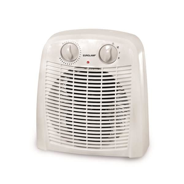 Radiateur soufflant pour salle de bain 1000 - 2000W avec voyant de puissance et thermostat réglable vue 1