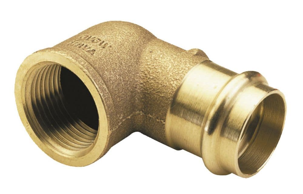 Conex Bänninger Profil-B coude sertir 90° bronze 22x1/2"F vue 1