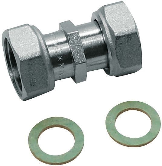 RACCORD POUR COMPTEUR 2 ECROUS LIBRES 1/2"FF vue 1