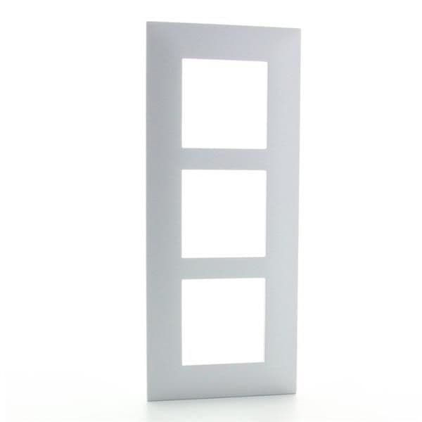 Valena plaque 3 postes vertical entraxe 57mm Alu vue 1