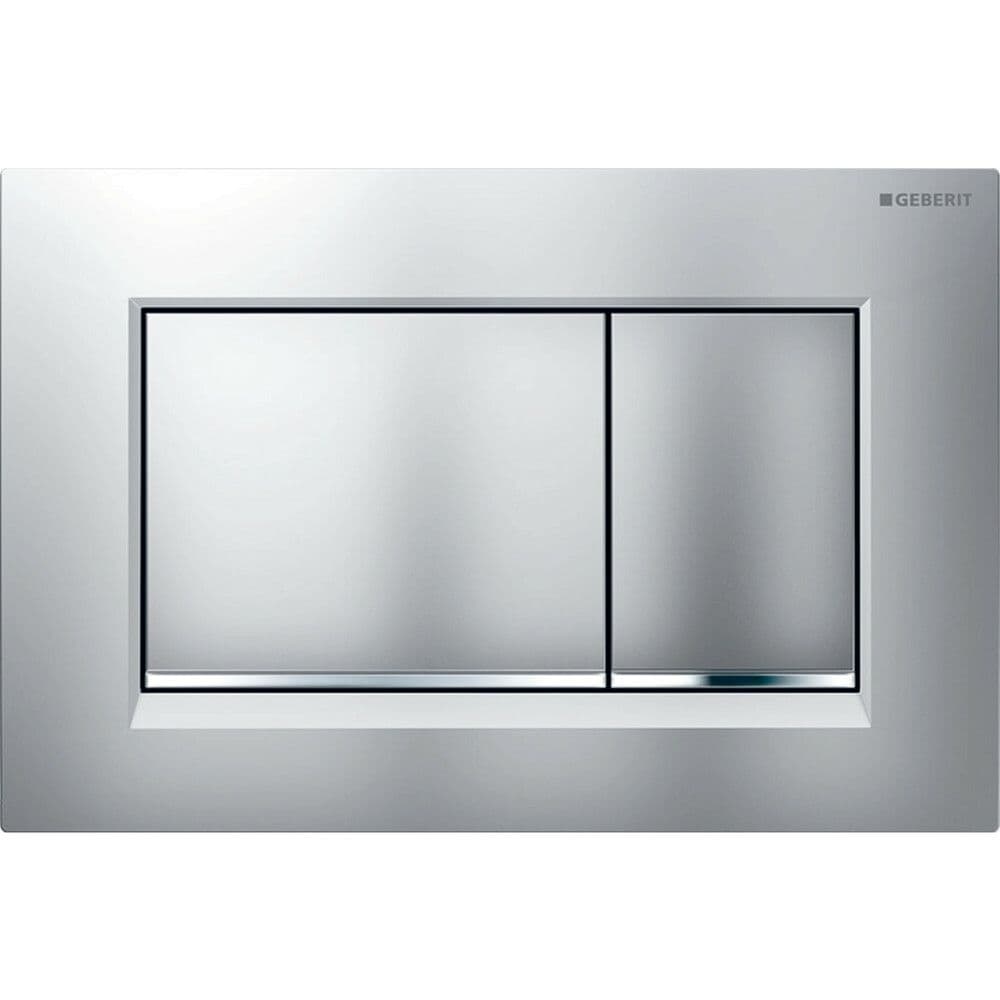 Geberit Sigma30 plaque de commande duo matt chrome vue 1