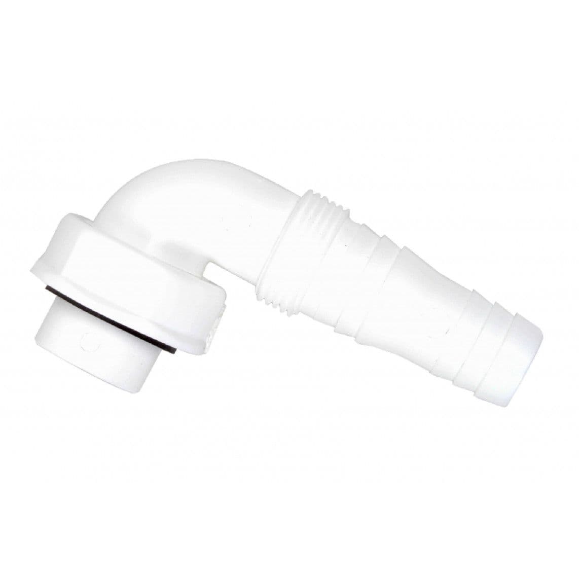 98839320 KS Raccordement de l'appareil 90°, blanc, 1" F x 3/4"T, pour siphon encastré pour machine à laver vue 1