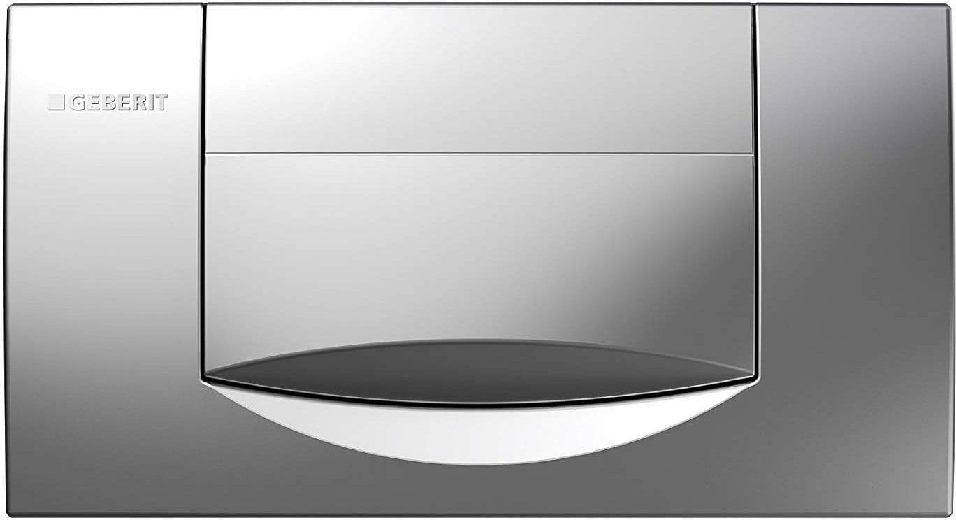 PLAQUE DE COMMANDE 1 TOUCHE GEBERIT CHROME SATINE vue 1