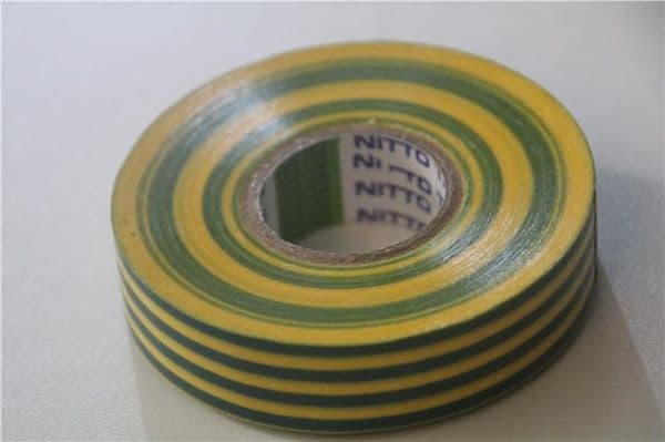 Tape 19mm x 20m vert / Jaune vue 1