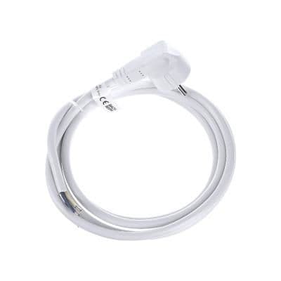 Cordon H05VV-F 3G1.5 - Blanc - 2m vue 1
