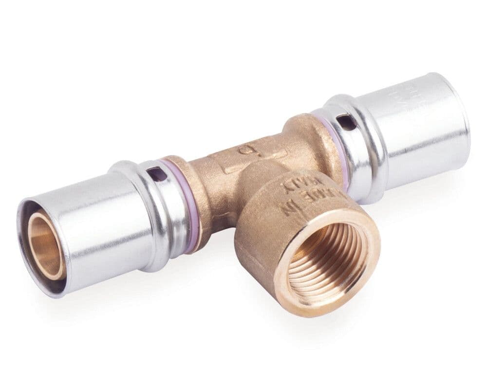 SYSTEMPEX Té tube alu raccord à sertir 20-1/2"F 20 vue 1