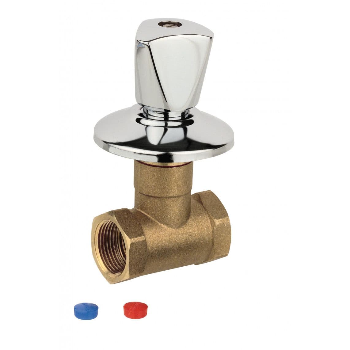 986522148 vanne encastrée, chromé, 3/4" F, avec rosace vue 1