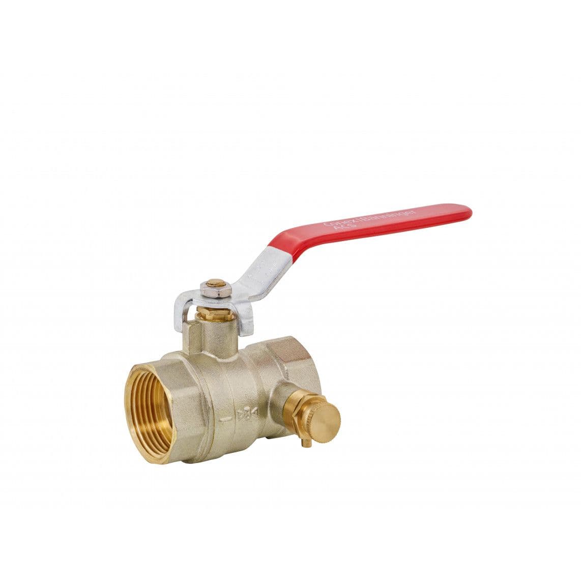 988596355 Robinet à sphère, nickelé, 1" F, avec vidange vue 1