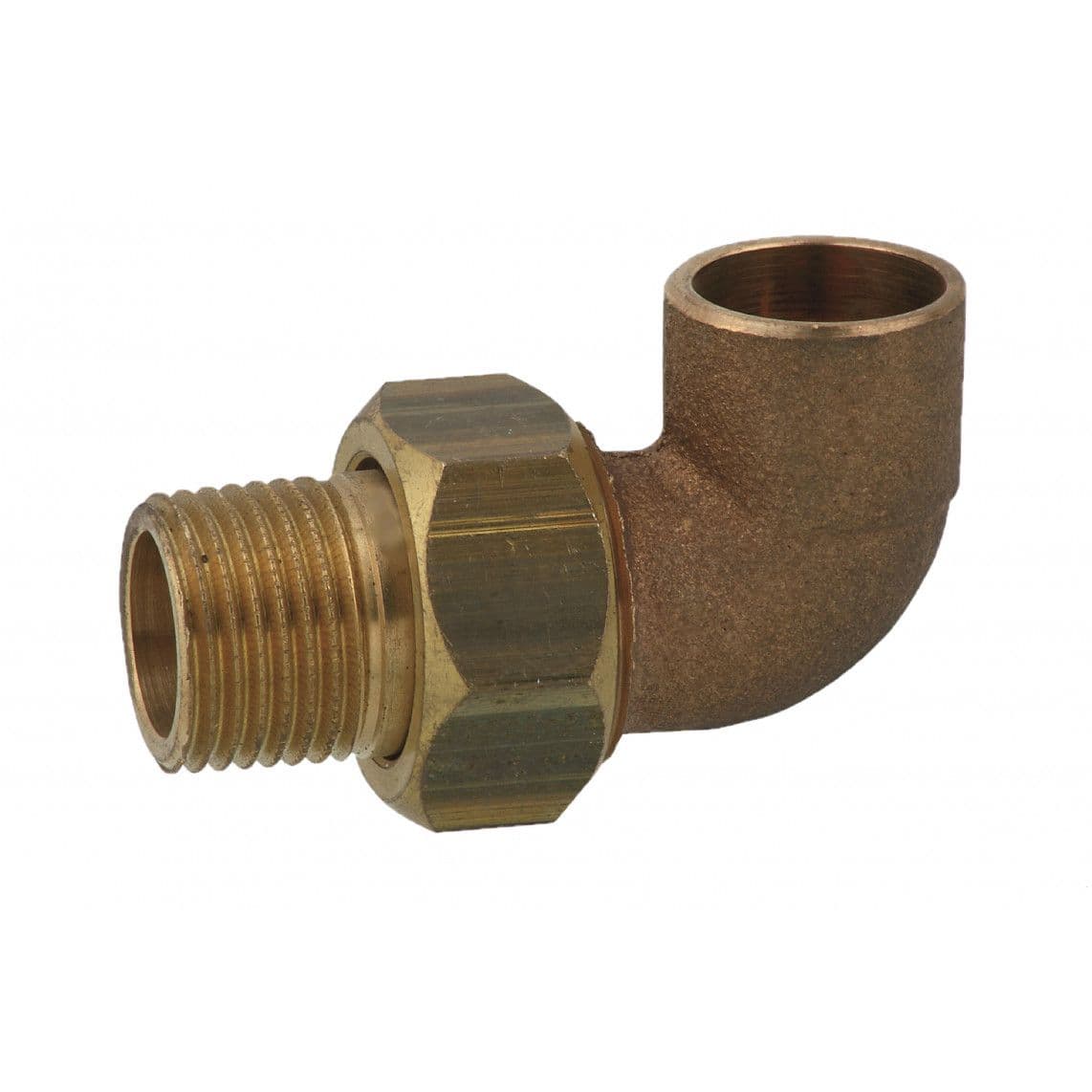 989221055 BR raccord coudé à serrer 90°, vierge, 15 mm x 1/2" M, à joint conique, 1 manchon (4098g) vue 1