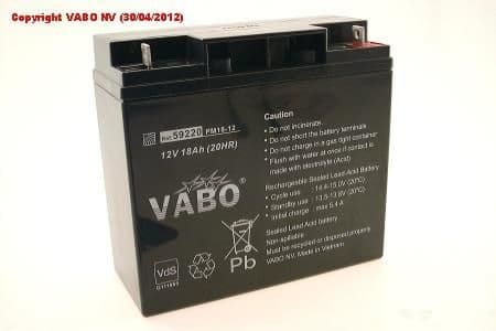 Batterie Acide - Plomb 12V 18000mAh longueur 181mm largeur 76mm hauteur 167mm vue 1