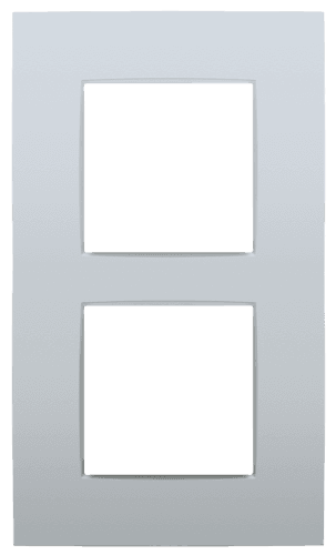 Plaque de recouvrement double, entraxe de 60 mm, verticale, couleur Niko Intense sterling coated vue 1