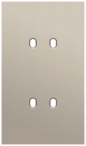 Plaque de recouvrement double, verticale 60 mm d'entraxe, pour des fonctions de commutation double, couleur Niko Toggle steel champagne coated vue 1