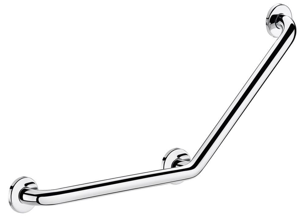 Delabie barre appui coude 135° D32 Inox poli brillant UltraPolish vue 1