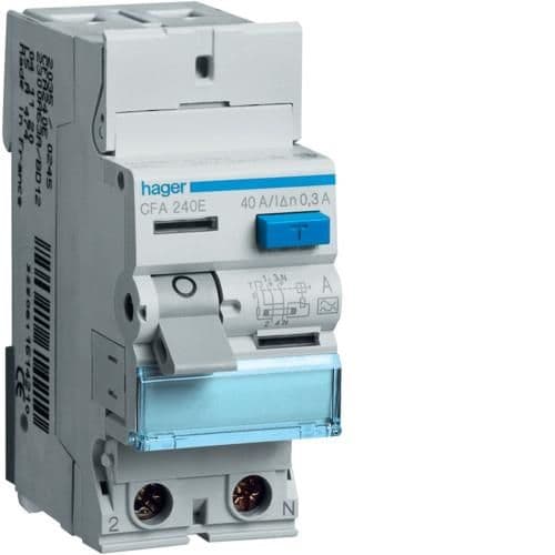 Interrupteur différentiel 2 pôles 40A 300mA type A 2 modules vue 1