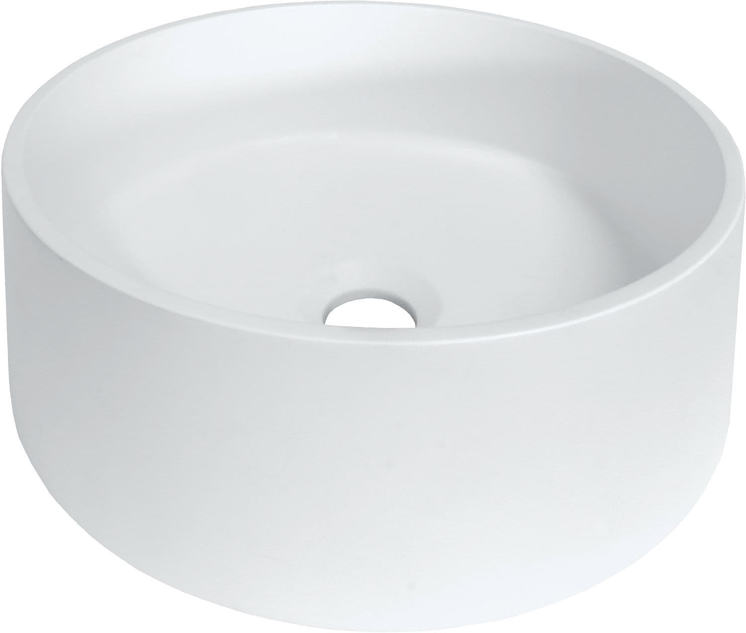 LAVABO A POSER COMBO/MOLTO/PURO ROND 36CM MARBRE SANS TROP-PLEIN BLANC vue 1