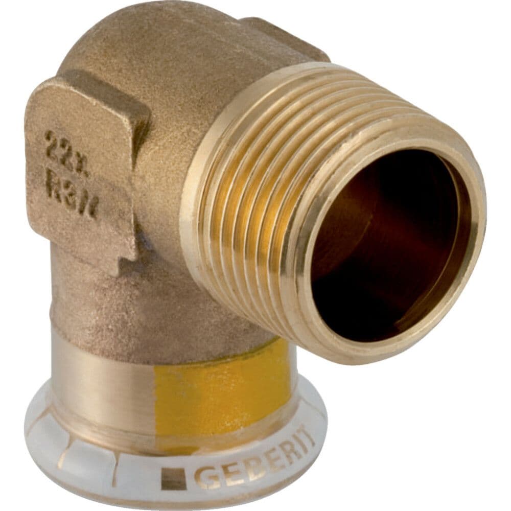 Geberit Mapress raccord sertir cuivre gaz équerre 90° filetage M 18-1/2M vue 1