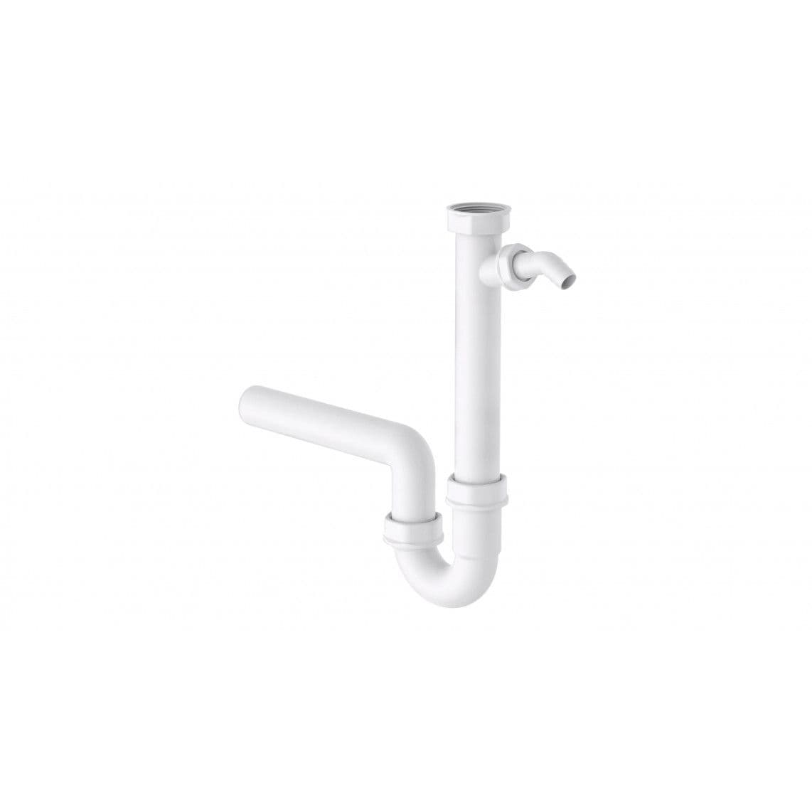 98831348 KS évier-siphon tubulaire, blanc, 1 1/2" F x 40 mm, avec 3/4" Raccordement de l'appareil vue 1