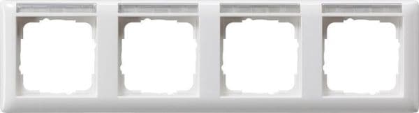 Cadre de finition Gira standard 55 avec zone d'inscription Blanc brillant vue 1