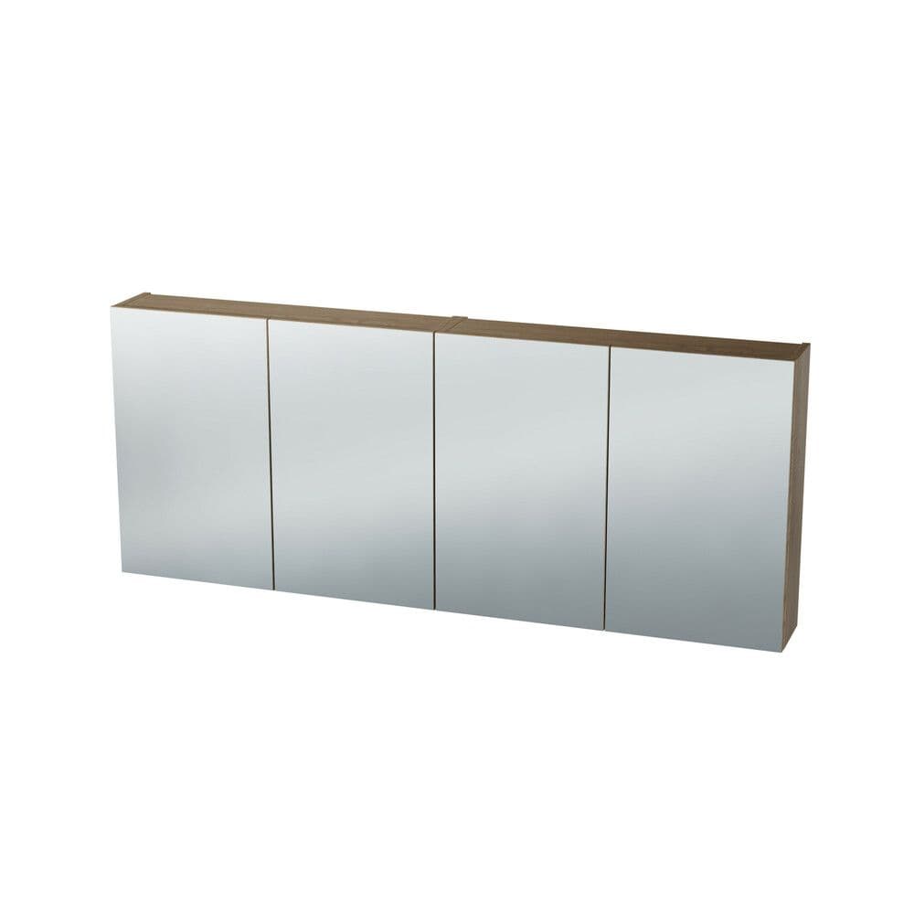 Van Marcke Nebulo armoire de toilette L1600xH650xP178 4 portes simple face Oak Hell vue 1
