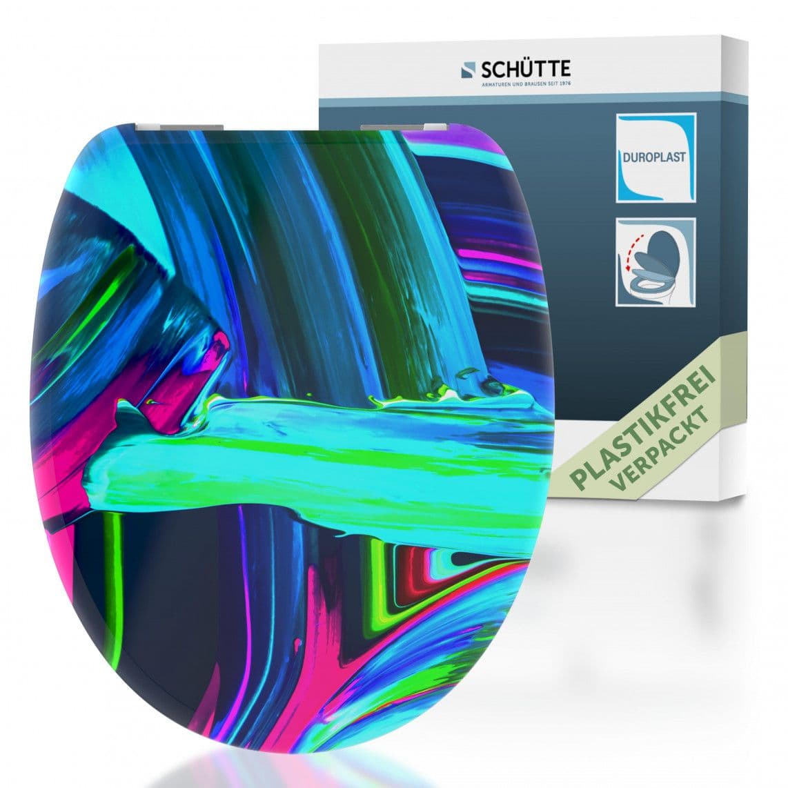 82191 abattant WC en Duroplast, NEON PAINT, avec frein de chute vue 1