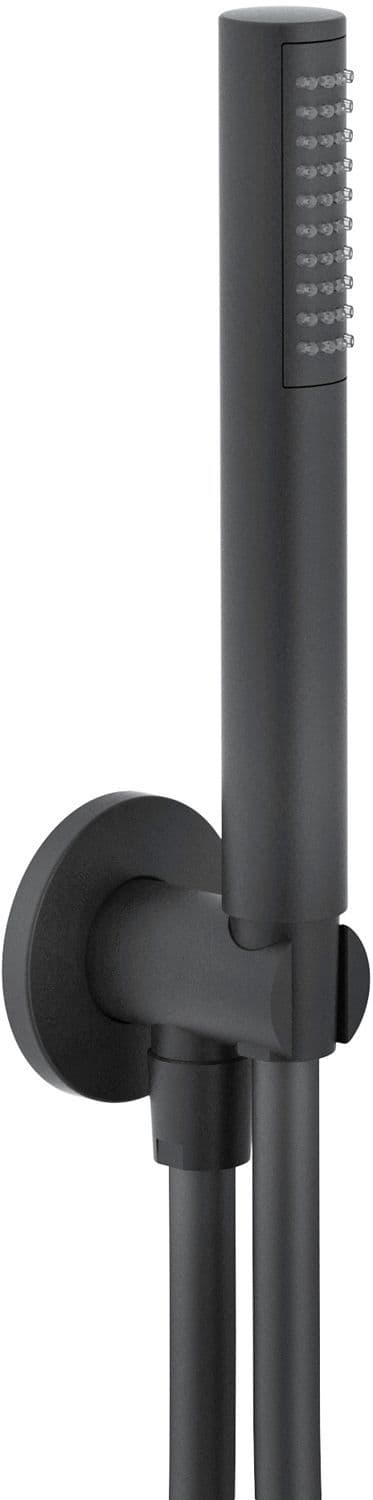 GARNITURE DE BAIN+COUDE DE RACCORD UNIVERSEL NOBILI NOIR MAT vue 1