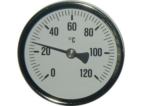 Thermomètre Blanc 0 - 120°C diamètre 63mm vue 1
