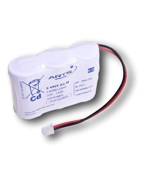 Rangée NiCd 3,6V 1,6Ah 3 VNT CS U + connecteur C220 vue 1