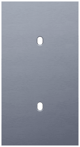 Plaque de recouvrement double, verticale 71 mm d'entraxe, pour deux fonctions de commutation simple, Niko Toggle alu blue grey brushed vue 1