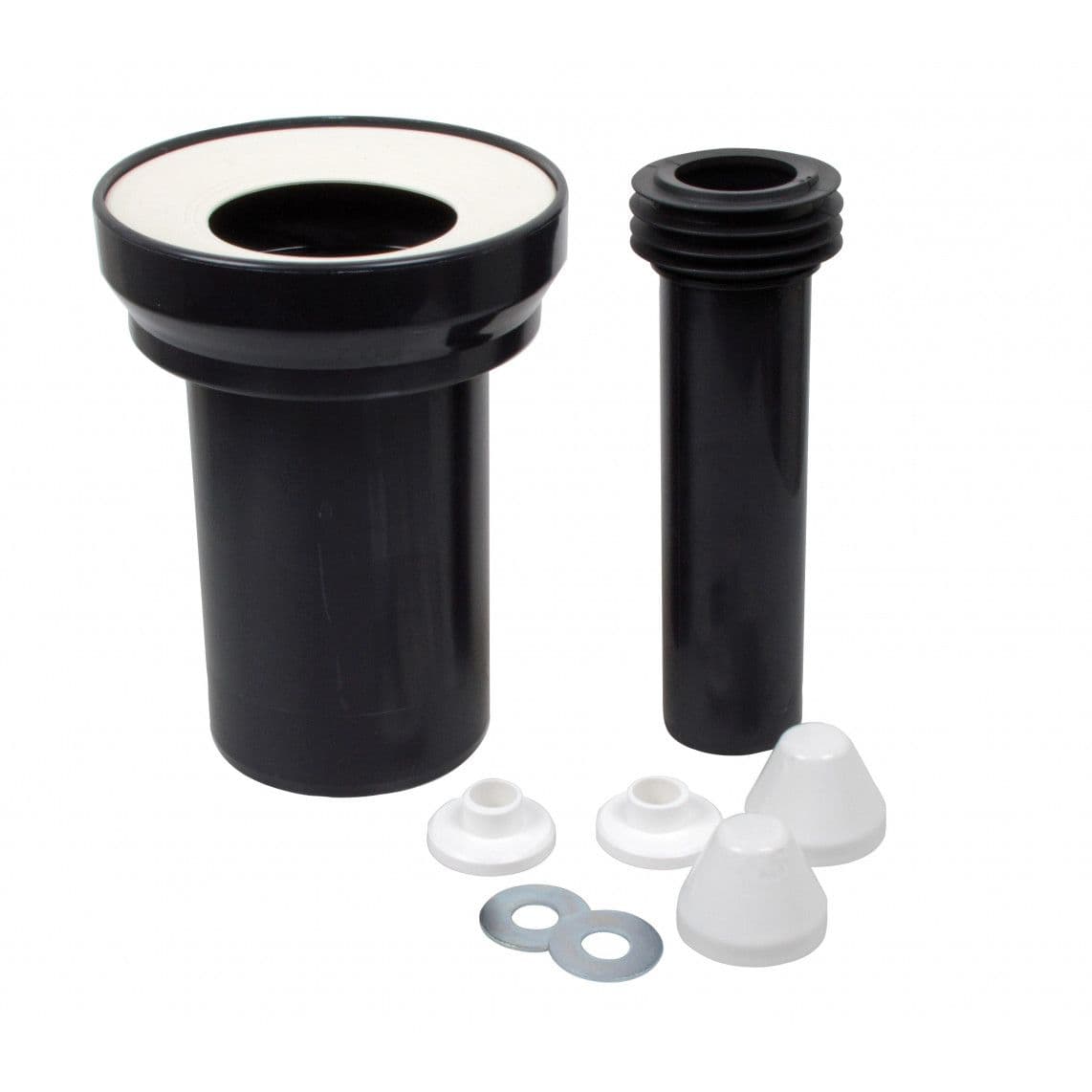 58.933.00..0000 PP SANIT garniture de WCe de raccordement, noir mat, 45 x 180 mm, DN 90 vue 1