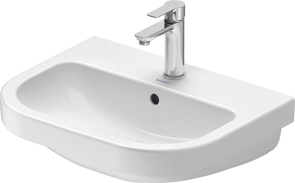 Duravit D-Code lavabo rond 55 x 43 cm blanc brillant vue 1