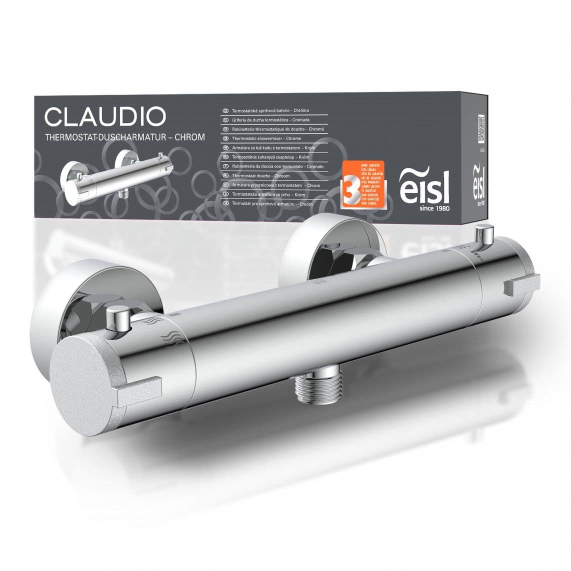 CLT168ACR CLAUDIO Mitigeur thermostatique de douche, chromé vue 1