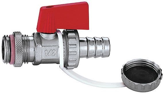 VANNE SPHERIQUE DE REMPLISSAGE ET DE VIDANGE 1/2"+BOUCHON ET CHAINE vue 1