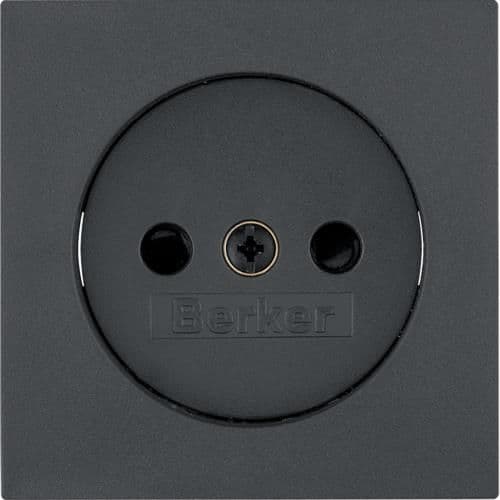Sets de finition pour prise de courant sans terre Berker S.1 / B.3 / B.7 Anthracite, mat vue 1