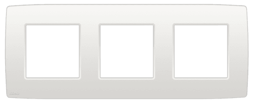 Plaque de recouvrement triple, entraxe de 71 mm, couleur Niko Original white vue 1