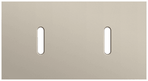 Plaque de recouvrement double, horizontale 71 mm d'entraxe, pour deux fonctions de commutation simple, Niko Rocker steel champagne coated vue 1