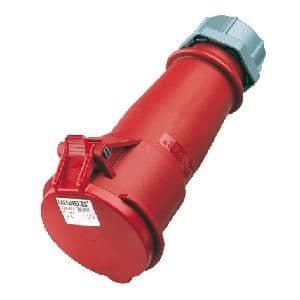 Prise mobile 32A 4 pôles 6h 400V Rouge IP44 vue 1