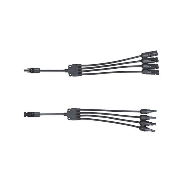 4 x MC4 splitter, Y type for photovoltaic panels. compatible with PV wires: 1.5 - 6mm², IP67, resist vue 1