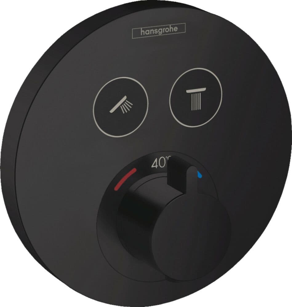 Hansgrohe ShowerSelect S mitigeur thermostatique noir mat vue 1