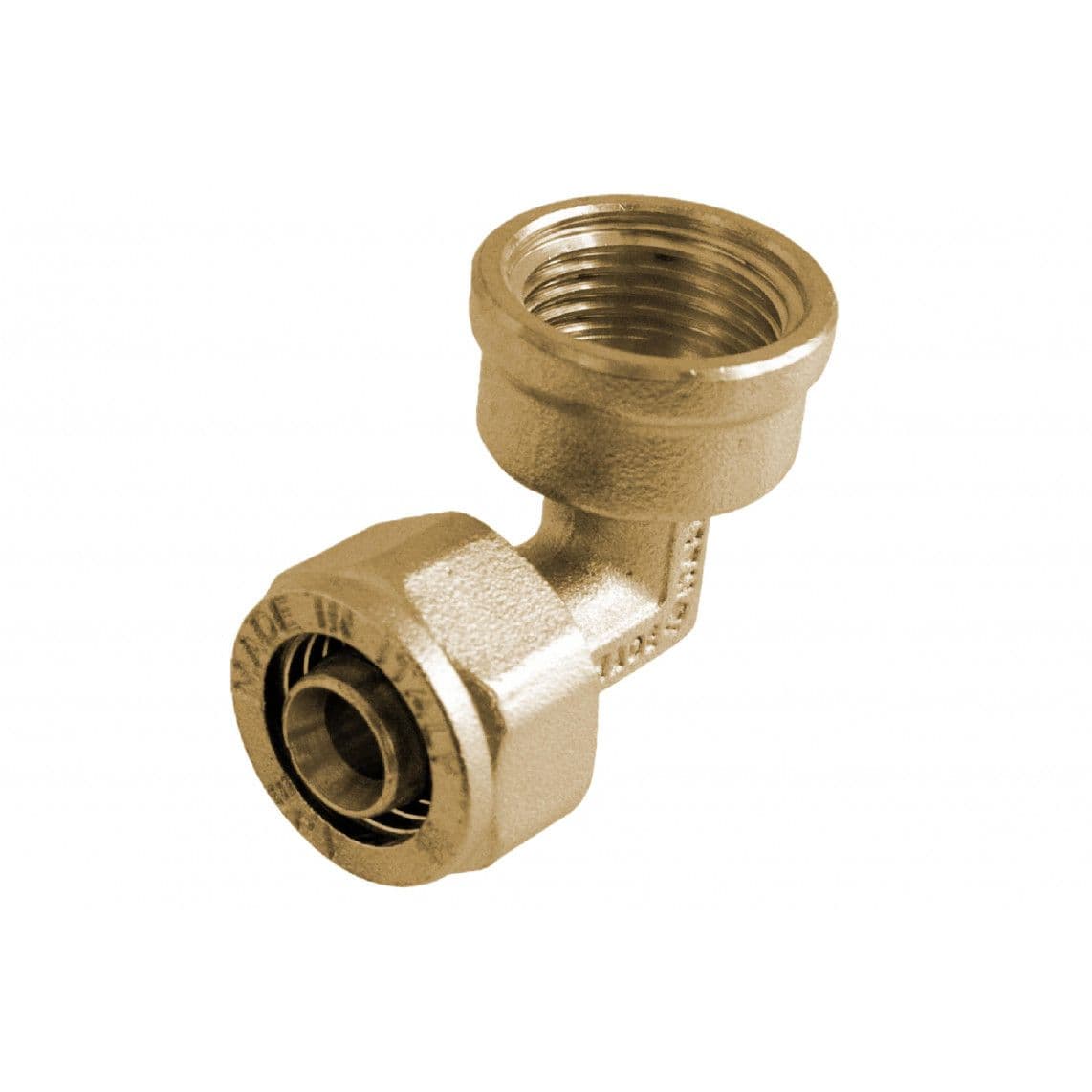 988908455 LT coude 90°, vierge, 20 mm x 3/4" F, raccord à serrer pour tube multicouche vue 1
