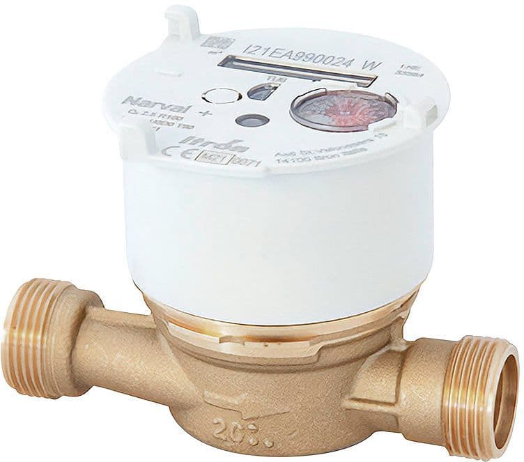 COMPTEUR EAU FROID/EAU CHAUD NARVAL 3/4" SANS RACCORD 3/4"-1/2" vue 1