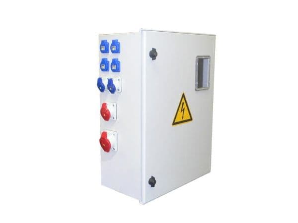 Coffret de chantier 32A + compteur + sélecteur réseau sans châssis vue 1