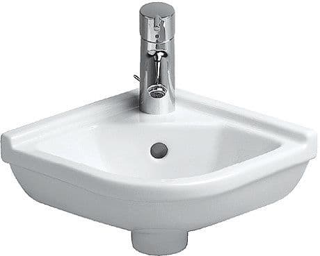 LAVE-MAINS D'ANGLE STARCK 3 DURAVIT 44CM +TROU ROBINET BLANC vue 1
