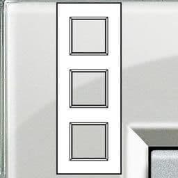 LivingLight - plaque rectangulaire 3 x 2 modules 71mm Gris givré vue 1