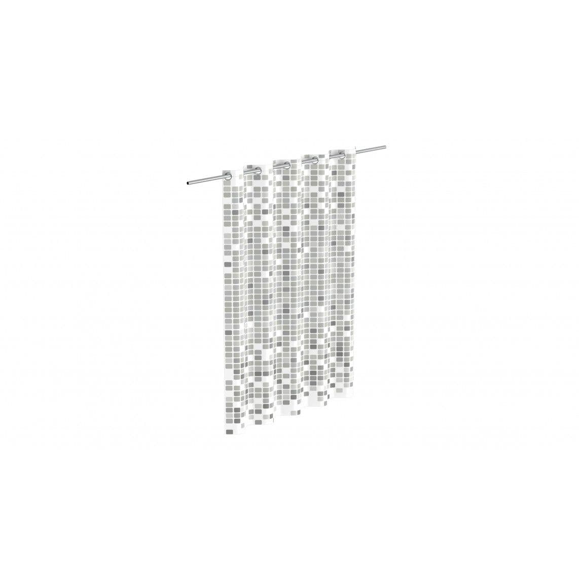 BA0403 rideau de douche, mosaïque gris vue 1