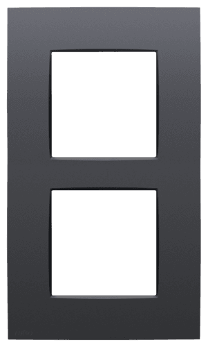 Plaque de recouvrement double, entraxe de 60 mm, verticale, couleur Niko Intense anthracite coated vue 1