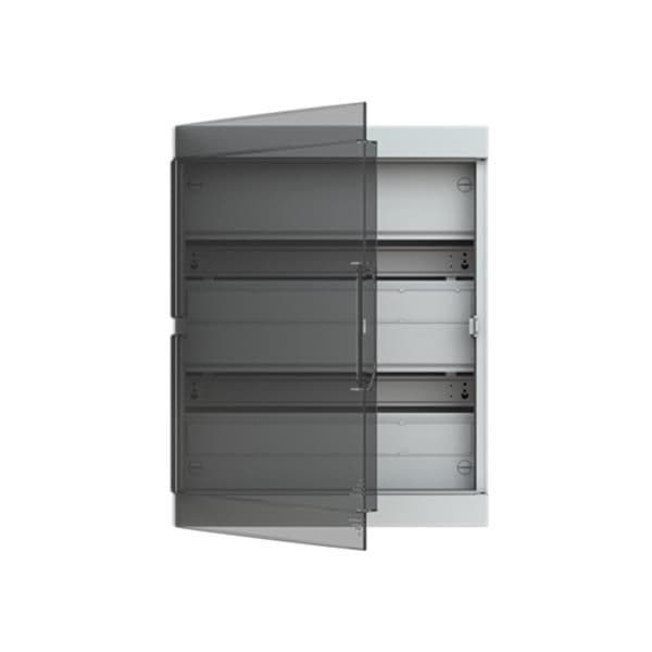 Coffret de distribution Fix-o-Rail 150 2 rangées 36 modules avec porte transparente vue 1