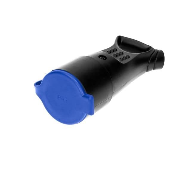 Rubber, plug - in socket with holder. 250V / 16A, IP44 vue 1