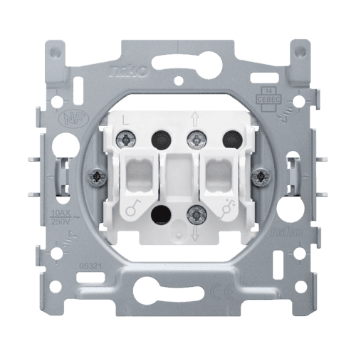 Socle pour interrupteur pour volets, verrouillage électrique, 10 A, bornes à vis vue 1